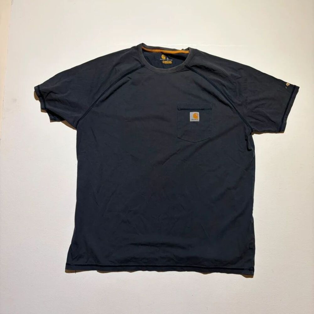 Sun faded Carhartt Grey pocket tee size XL